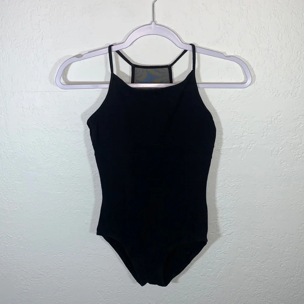 Justice Active Girls Black Sleeveless Leotard – Size 14
